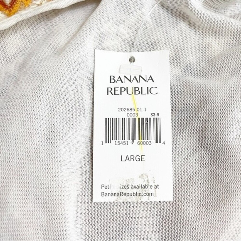NWT Banana Republic Dress Neutral Autumn Geometric Stripe Knit Size Large VTG - Picture 9 of 13